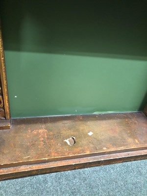 Lot 921 - A mottled pink marble topped console with a...
