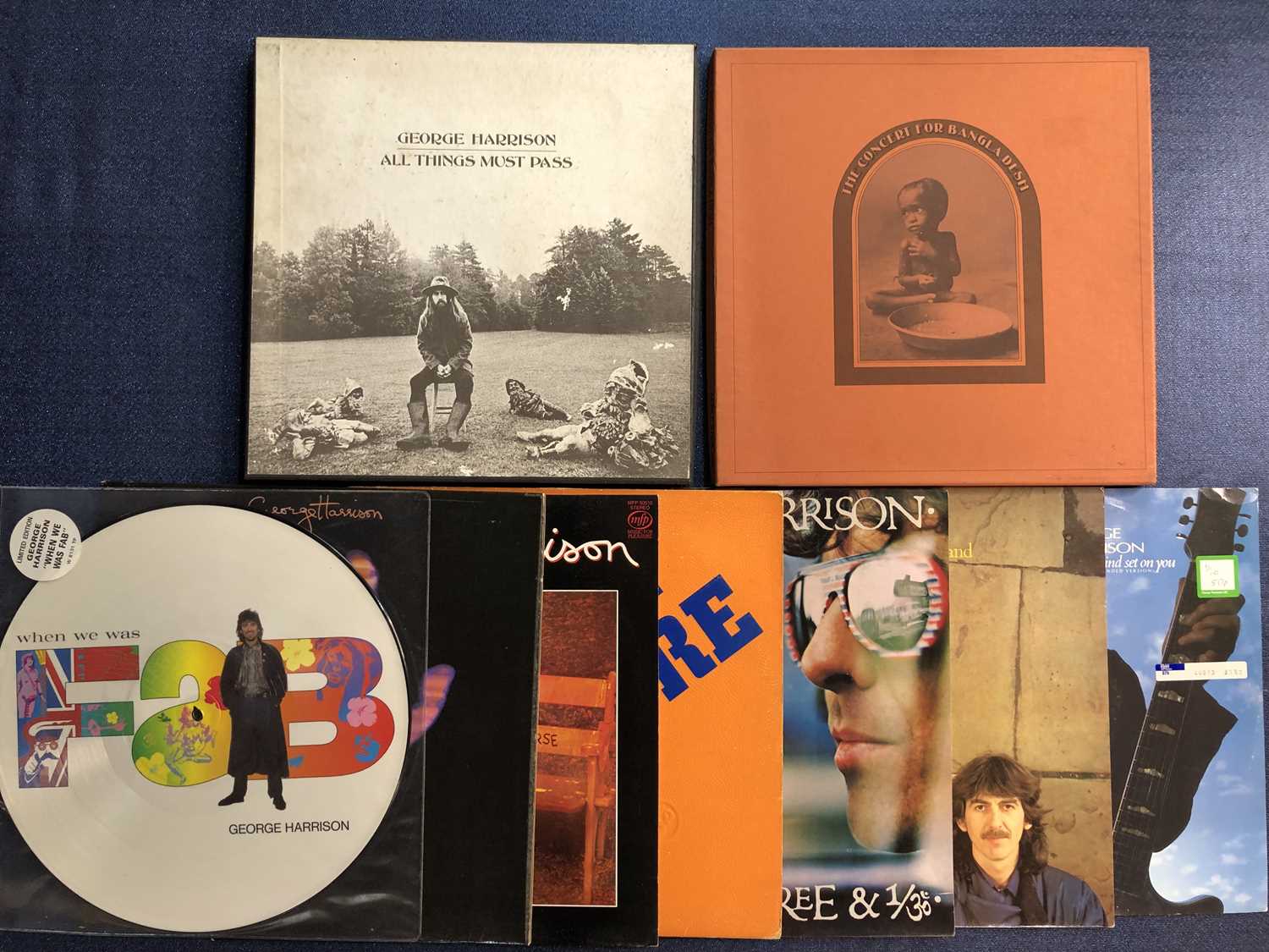 Lot 125 - George Harrison - 5 LP Records, 2 Boxsets & 2...