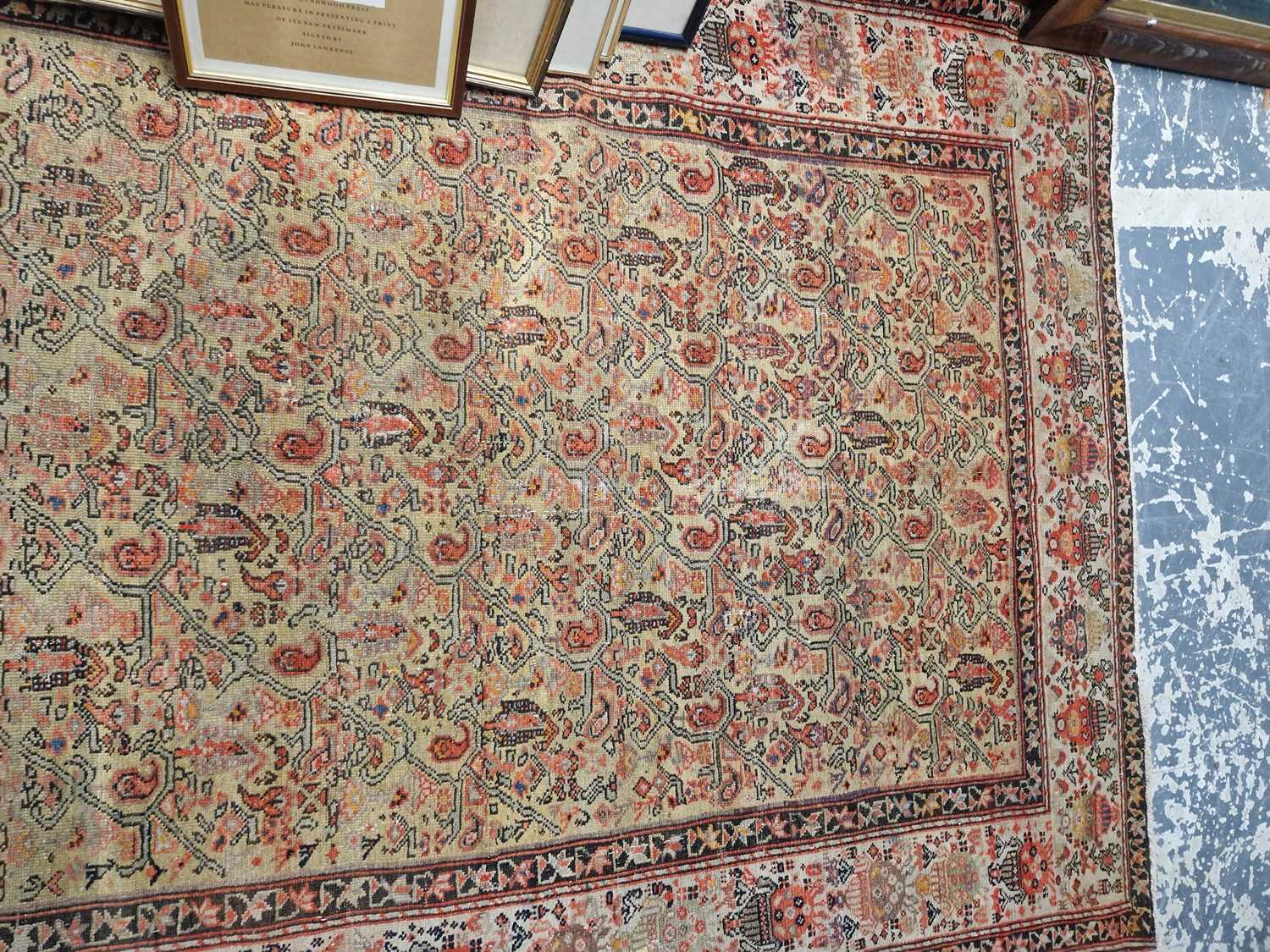 Lot 1525 - An antique Persian Malayer rug 188 x 119 cm