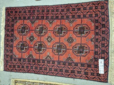 Lot 1548 - Three Afghan rugs largest 139 x 89 cm (3)