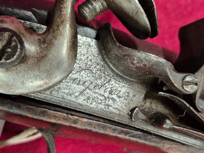 Lot 761 - An 18th-century flintlock duelling pistol by...