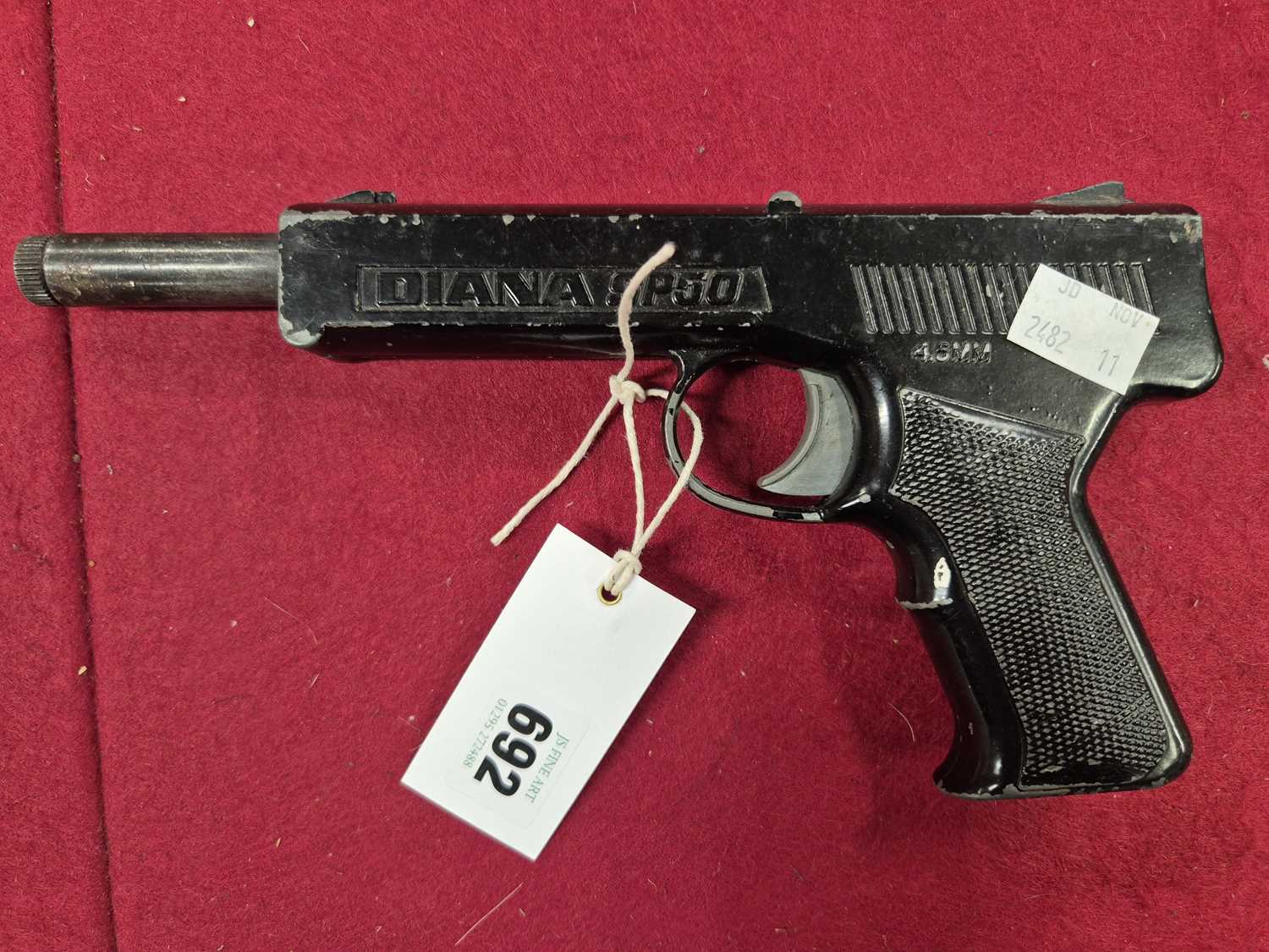 Lot 692 - Air Pistol- A Diana SP50 .177 Gat type air...