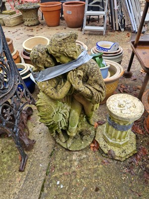 Lot 745 - A stoneware garden figure of a courting couple