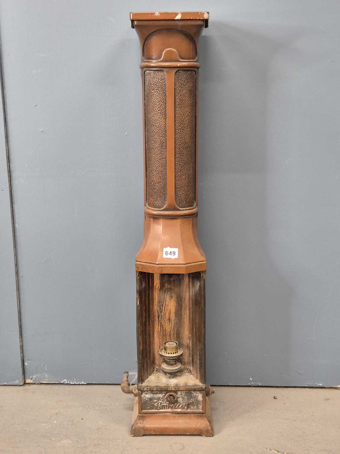 Lot 649 - An Art nouveau cast iron, gas-fired room...