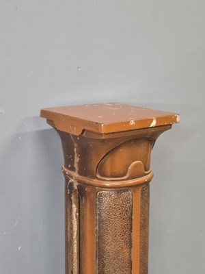 Lot 649 - An Art nouveau cast iron, gas-fired room...