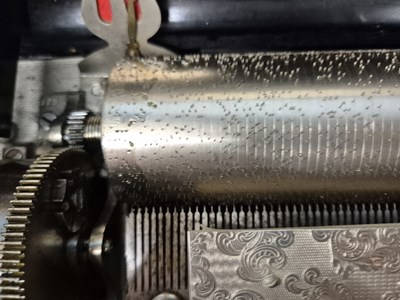 Lot 651 - A 19th century Lever wound cylinder music box...