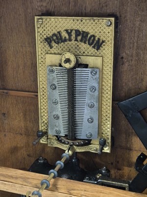 Lot 666 - A rare Coin operated Polyphon music disc...