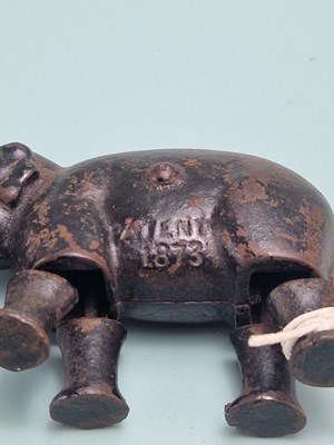 Lot 825 - Late 19th Century cast iron walking elephant...