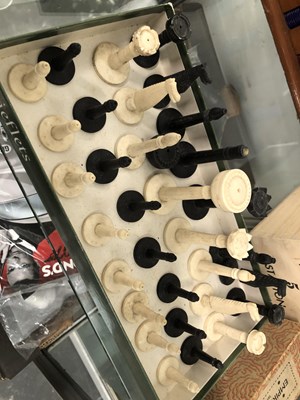 Lot 2097 - Four chess sets, two sets of dominoes together...