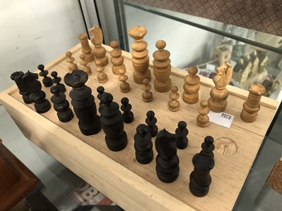 Lot 2097 - Four chess sets, two sets of dominoes together...