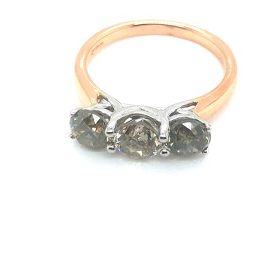 Lot 54 - An 18ct rose and white gold hallmarked diamond...