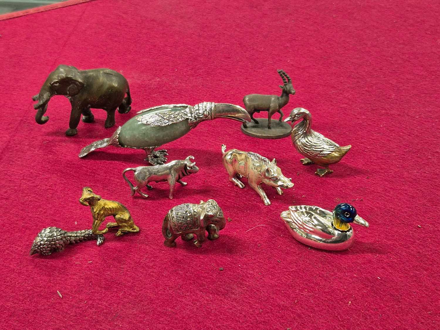 Lot 205 - A group of continental silver, bronze and...