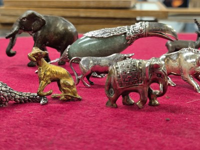 Lot 205 - A group of continental silver, bronze and...