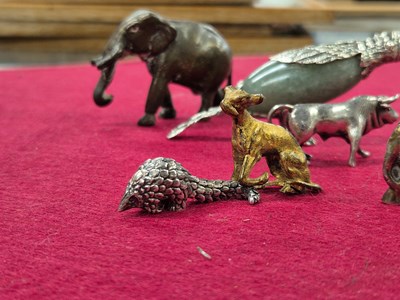 Lot 205 - A group of continental silver, bronze and...