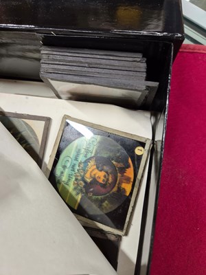 Lot 221 - A large collection of antique magic lantern...
