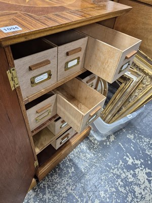 Lot 1094 - A pair of inlaid record and music storage...