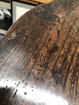 Lot 1139 - A small Georgian country oak tripod table.