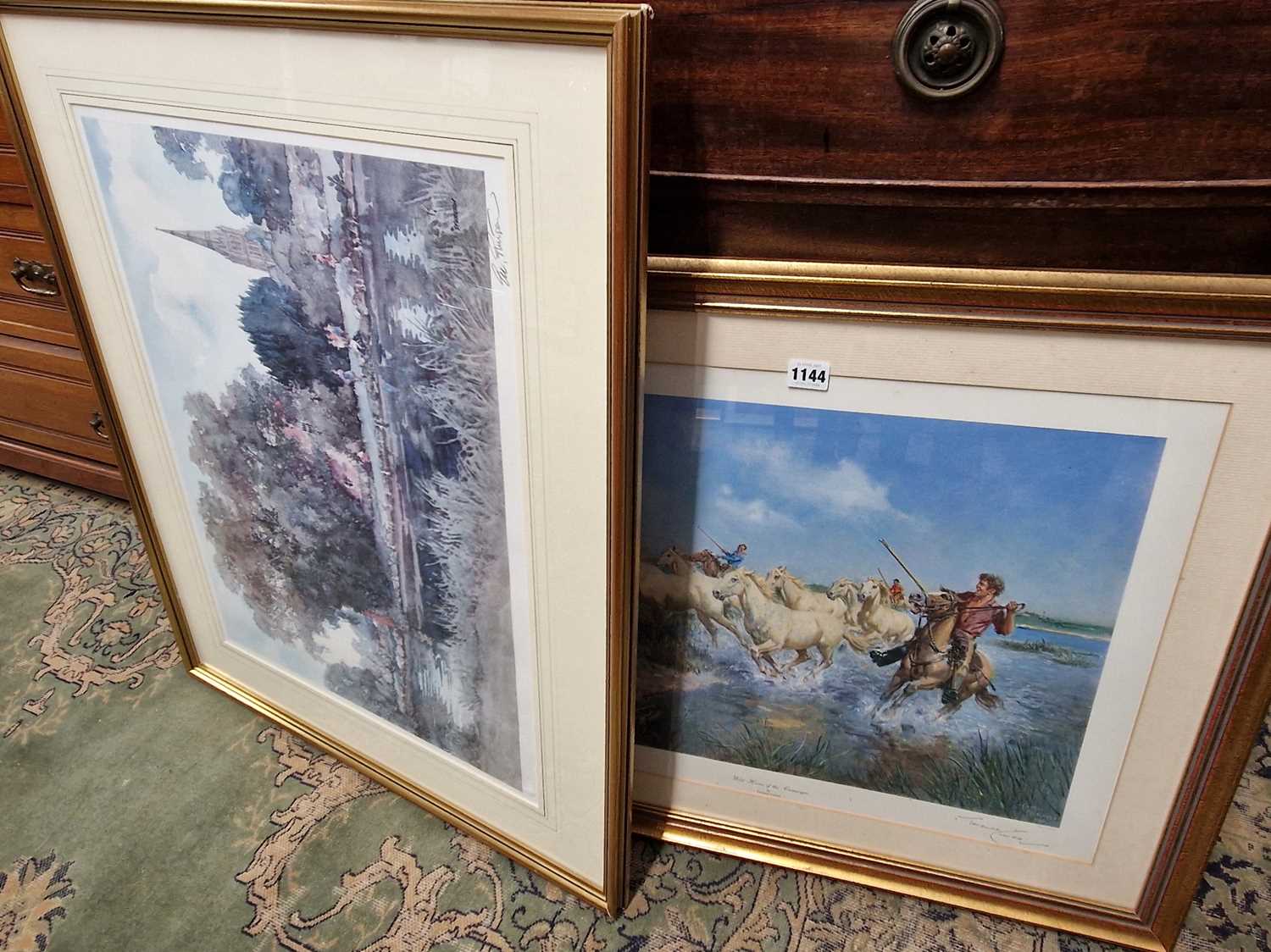 Lot 1144 - Terrance Cuneo. The horses of carmargue....