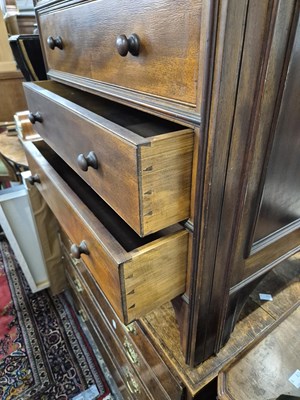 Lot 1186 - A hardwood tall chest of six drawers. 64 x 50...