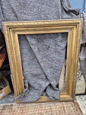 Lot 1209 - A large Victorian gilt picture or mirror frame....
