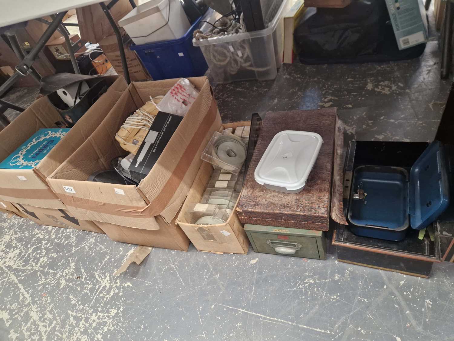 Lot 2157 - Various vintage cash boxes, a quantity Hewlett-...