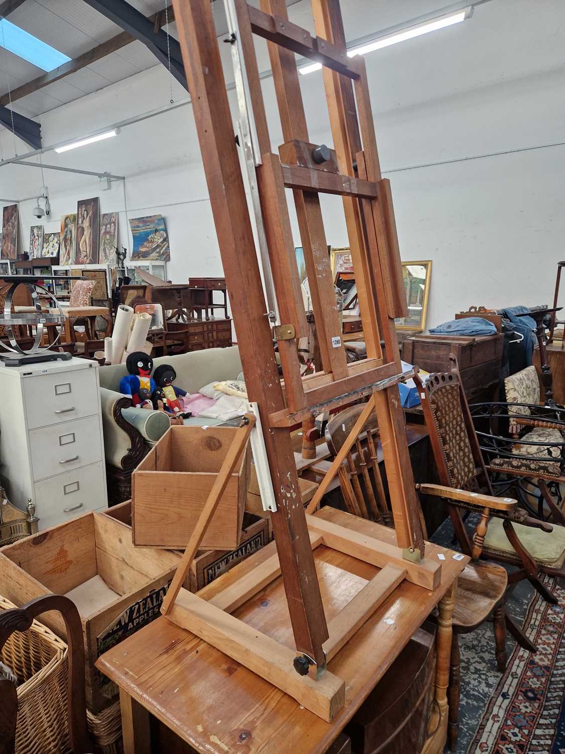 Lot 1268 - An artists easel.
