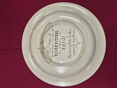 Lot 977 - A rare Poole pottery platter, depicting...