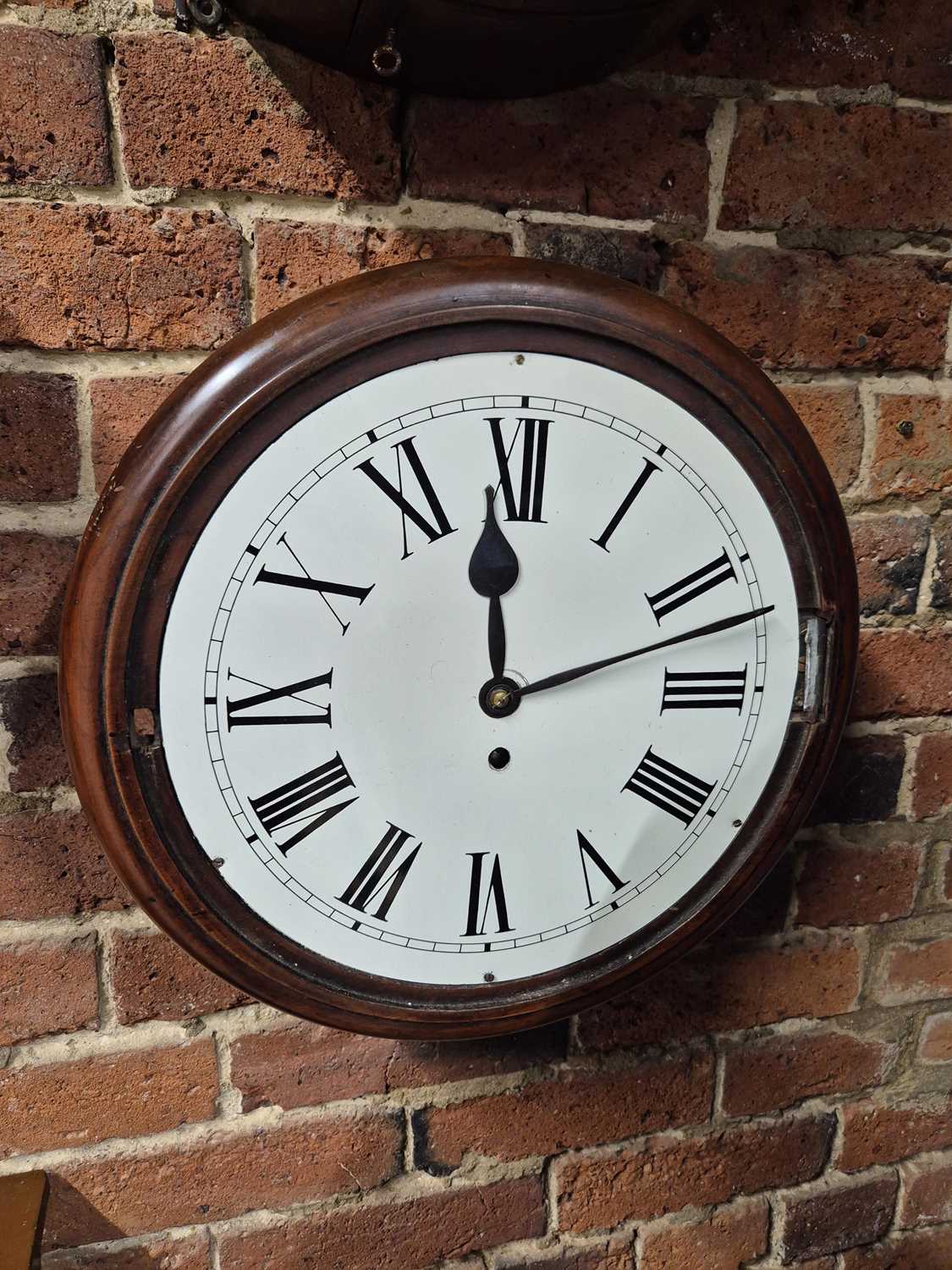 Lot 281 - An antique Fusee movement wall clock, in...