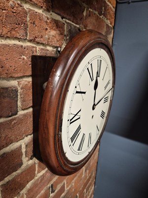 Lot 281 - An antique Fusee movement wall clock, in...