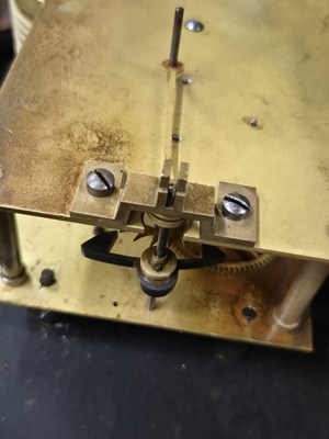 Lot 281 - An antique Fusee movement wall clock, in...
