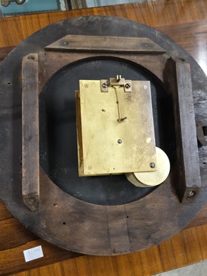 Lot 281 - An antique Fusee movement wall clock, in...