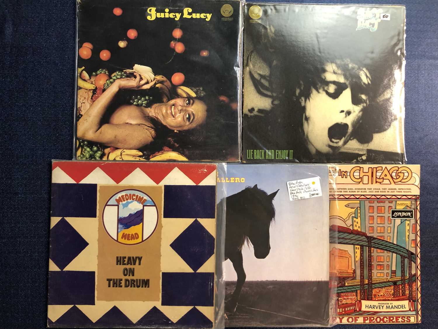 Lot 188 - Rock / Blues Rock - 5 LP Records: Juicy Lucy -...