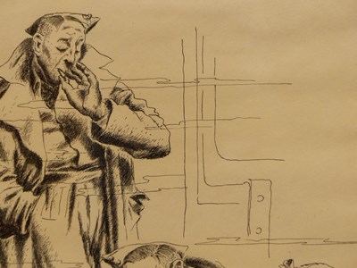 Lot 103 - British school, 20thC. Two WW2 era serviceman...