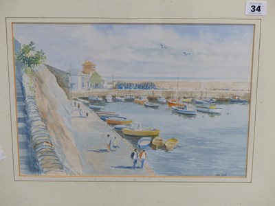 Lot 34 - John Grove. (b. 1933). Mevagissey Harbour,...