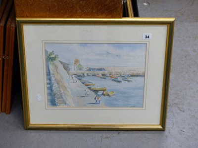 Lot 34 - John Grove. (b. 1933). Mevagissey Harbour,...