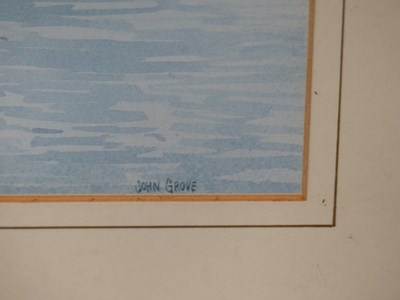 Lot 34 - John Grove. (b. 1933). Mevagissey Harbour,...