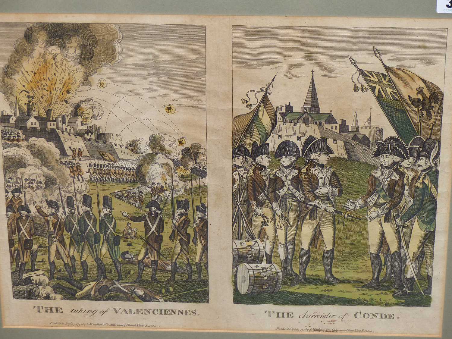 Lot 35 - A pair of 18th-century engravings, The Taking...
