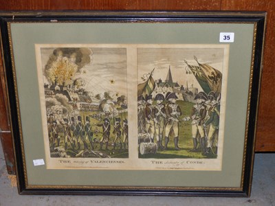 Lot 35 - A pair of 18th-century engravings, The Taking...