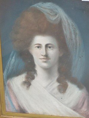 Lot 58 - 19th century school. Portrait of a lady with a...