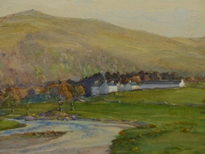Lot 61 - Ernest Briggs. (1866-1913). River valley scene...