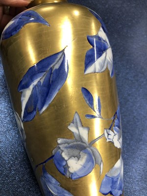 Lot 221 - A Macintyre style vase decorated in blue with...