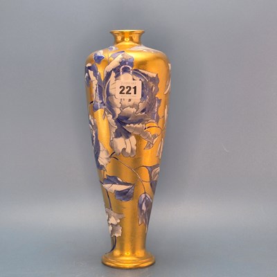 Lot 221 - A Macintyre style vase decorated in blue with...