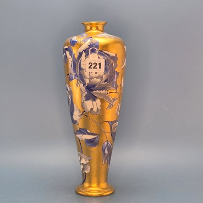 Lot 221 - A Macintyre style vase decorated in blue with...