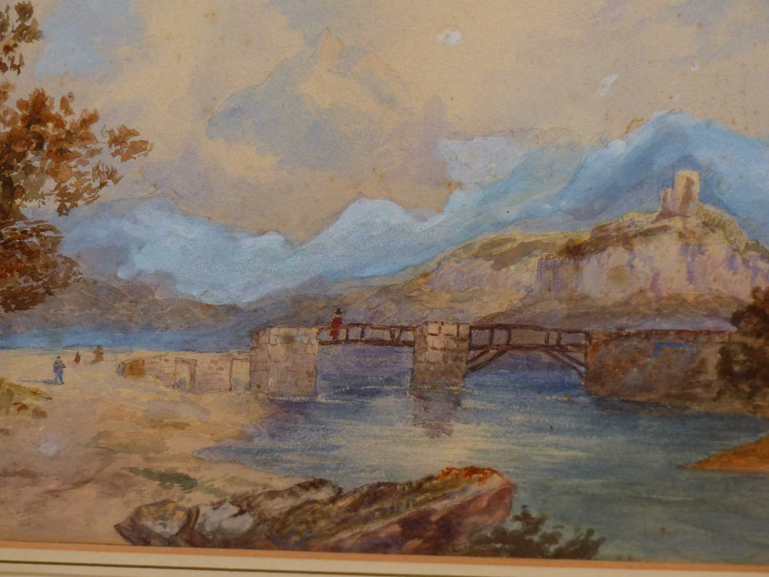 Lot 74 - F.Fountayne. (19th century) A river bridge...