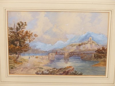 Lot 74 - F.Fountayne. (19th century) A river bridge...