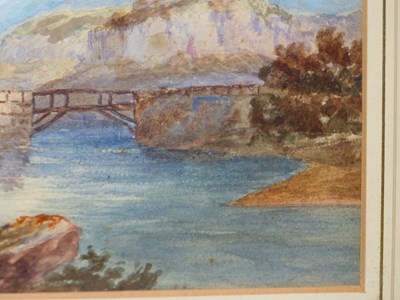 Lot 74 - F.Fountayne. (19th century) A river bridge...
