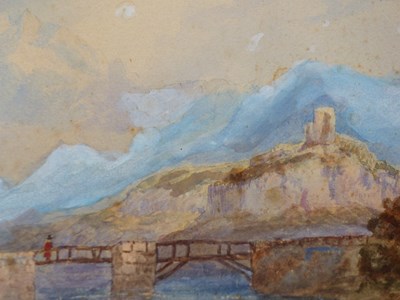 Lot 74 - F.Fountayne. (19th century) A river bridge...