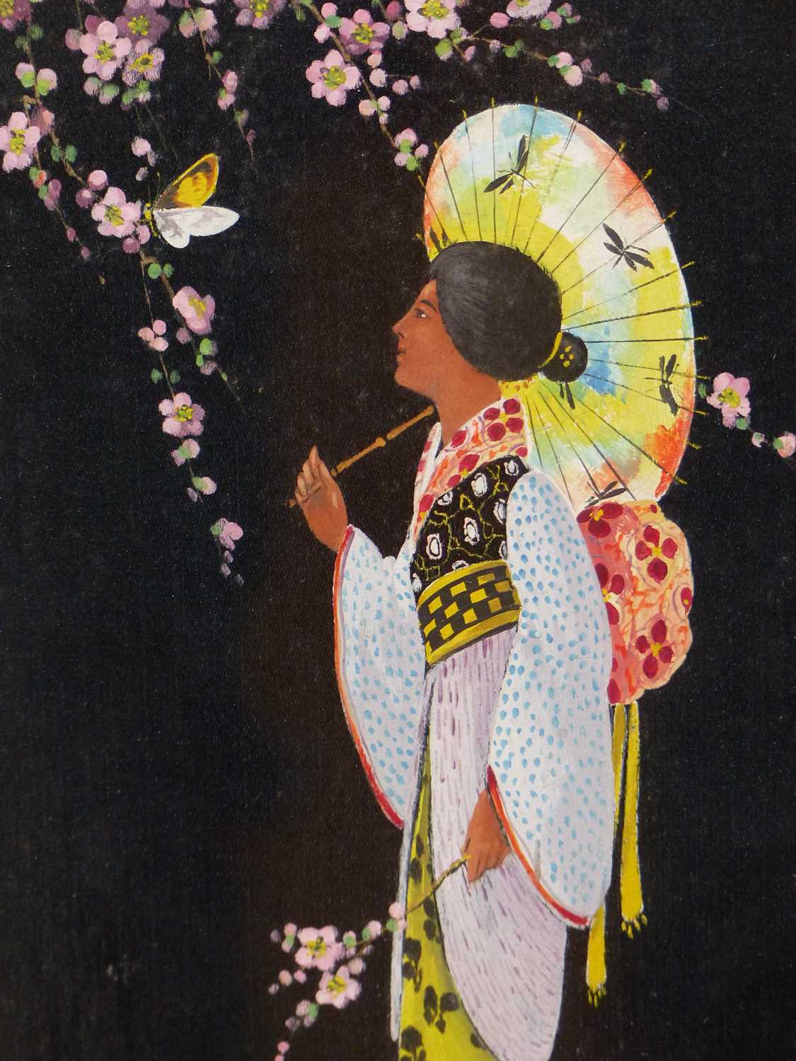 Lot 79 - B. Birch (early 20th century) A Geisha beneath...