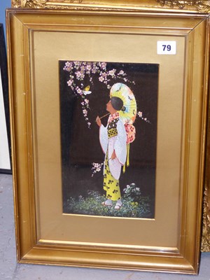 Lot 79 - B. Birch (early 20th century) A Geisha beneath...