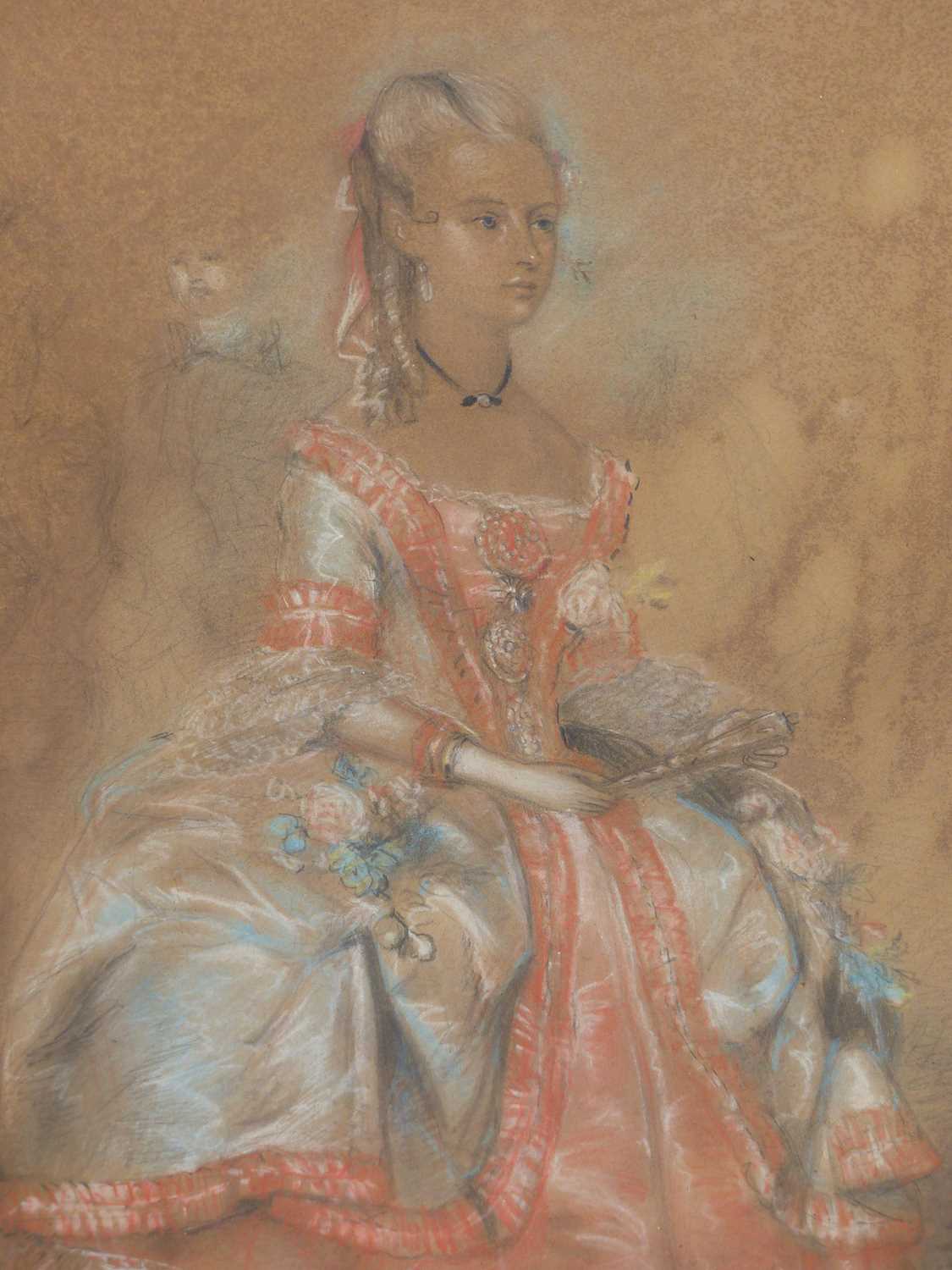 Lot 84 - 19th century school. Full-length portrait of...